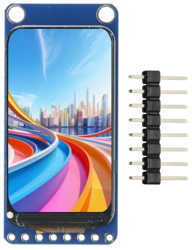 Main image of 1.47 Inch Full Color TFT IPS Display Module, 172x320 Resolution HD SPI Interface LCD LED Screen, 3.3V for DIY Projects