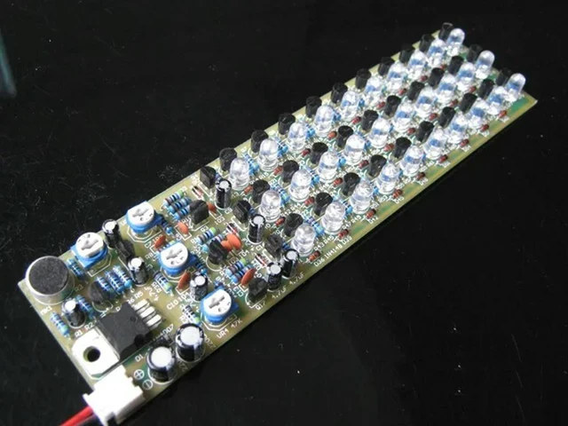 Main image of DIY Kits Voice Control Indicator Level 3 Sections 10 Point Indicating LED Red/Blue/Green Electronic Production Kit