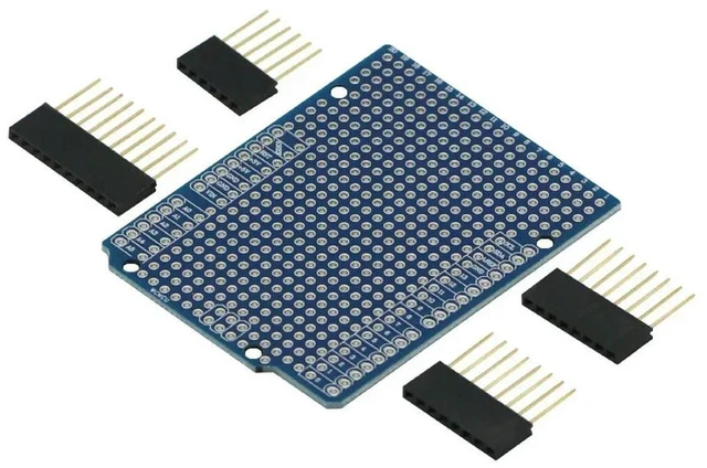 Main image of Prototype PCB Expansion Board For ATMEGA328P UNO R3 Shield FR-4 Fiber PCB Breadboard 2mm 2.54mm Pitch With Pins DIY One