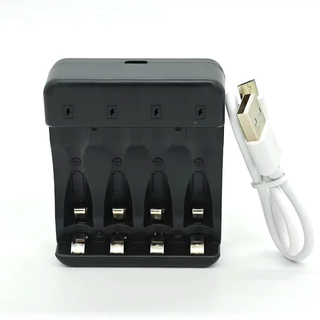 Alt view image 2 of 3 - For Rechargeable Lithium 4-slot Fast Charging Lithium-ion Charger Indicator Charging Cable With LED