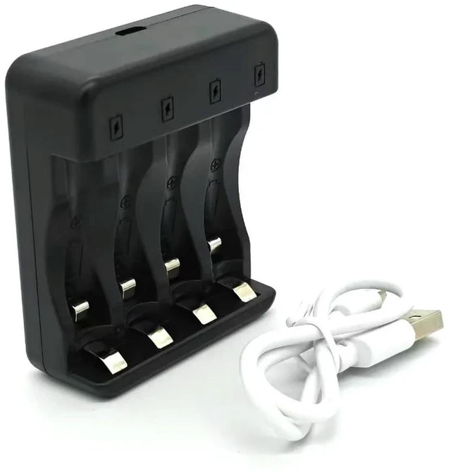 Main image of For Rechargeable Lithium 4-slot Fast Charging Lithium-ion Charger Indicator Charging Cable With LED