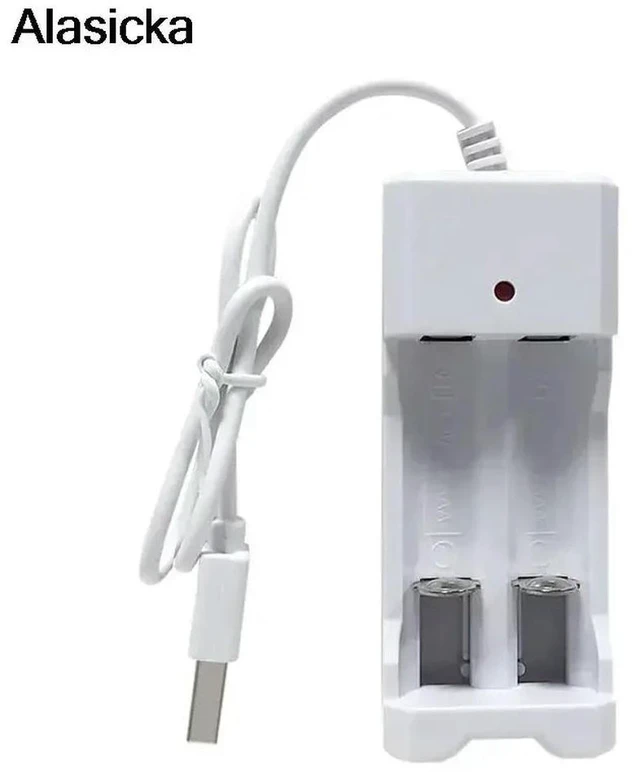 Alt view image 2 of 6 - Charger 2 Slot USB Plug AA/AAA Rechargeable Batteries Charger for 1.2V Ni-MH Ni-Cd Fast Charging Tool