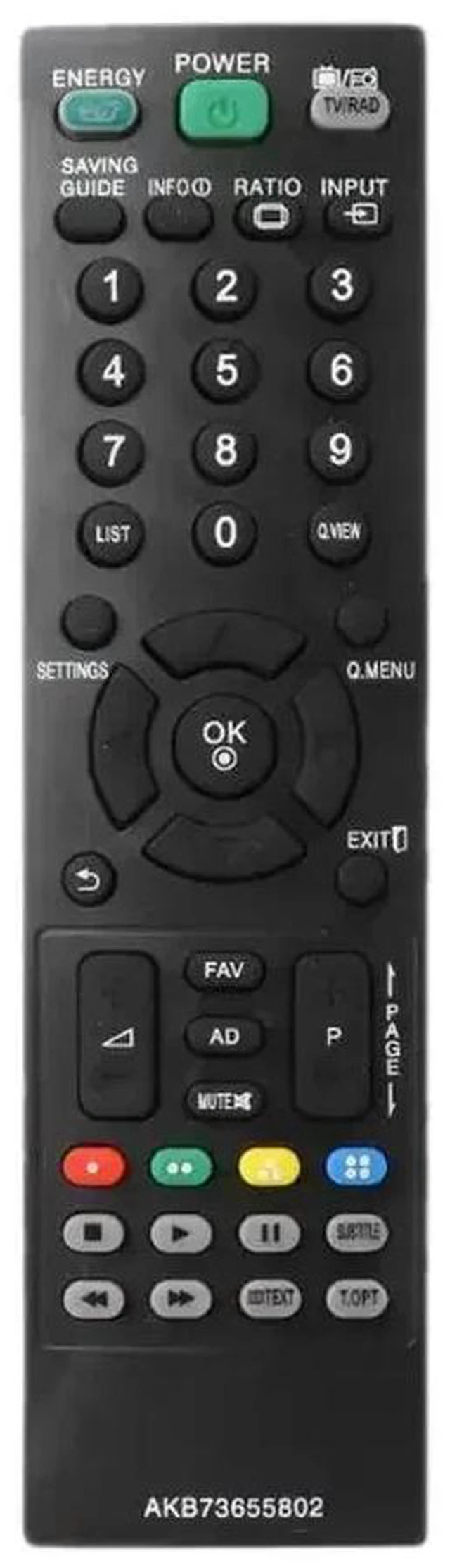 Main image of AKB73655802 IR TV Remote Control for TV AKB73655861 32CS460 32LS3400 32LS3450 32LS3500 32LS5600 32LT360C 37LS5600 37LT360C
