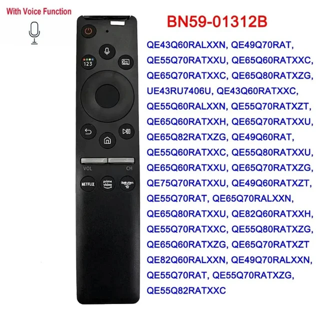 Alt view image 2 of 3 - BN59-01312B Remote Control for QLED TV with Voice RMCSPR1BP1 QE49Q60RAT QE55Q60RATXXC QE49Q70RAT