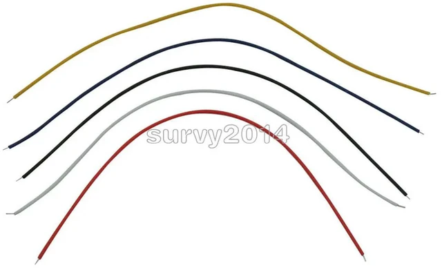 Alt view image 2 of 3 - 100Pcs Double Head PCB Solder Cable 5 Color 20CM Breadboard Fly Jumper Wire Cable Tinned Conductor