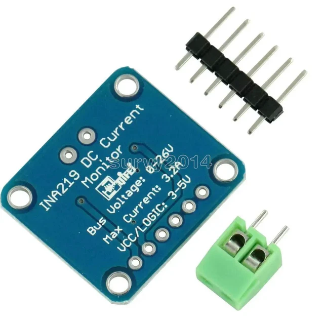 Alt view image 2 of 3 - INA219 DC Current Power Supply Sensor Breakout Board Module Sensor Module I2C interface For DIY DC INA219B