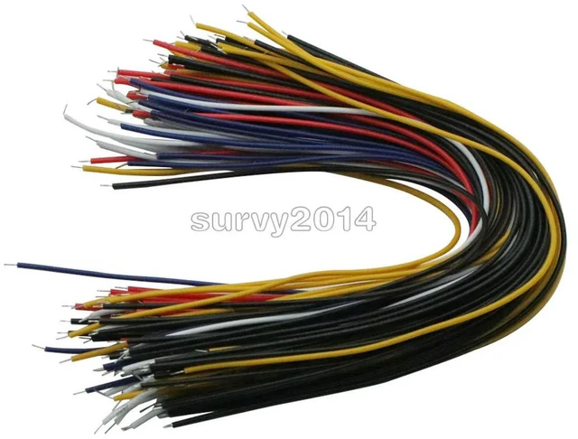 Alt view image 3 of 3 - 100Pcs Double Head PCB Solder Cable 5 Color 20CM Breadboard Fly Jumper Wire Cable Tinned Conductor