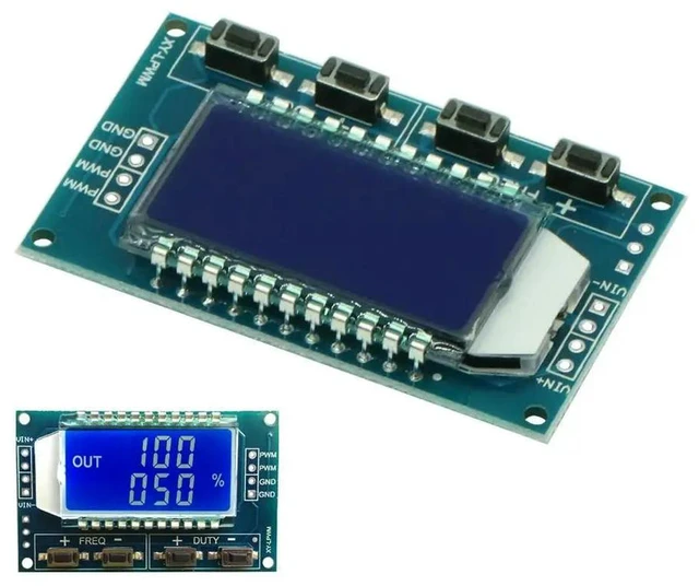 Main image of Signal Generator PWM Pulse Frequency Duty Cycle Adjustable Module LCD Display 1Hz-150Khz 3.3V-30V PWM Board Module