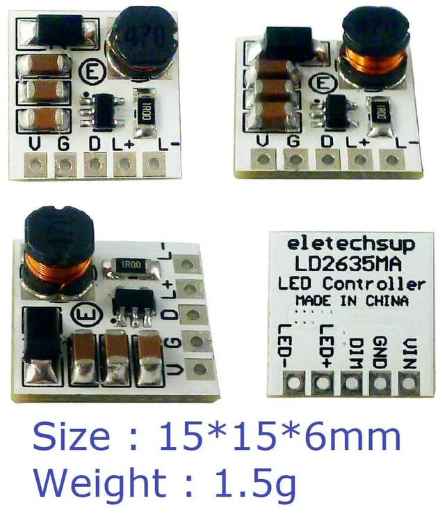 Main image of DC 5V-27V 350mA Step-down LED Driver Module Adjustable PWM Controller DC-DC Buck Constant Current For Board Module
