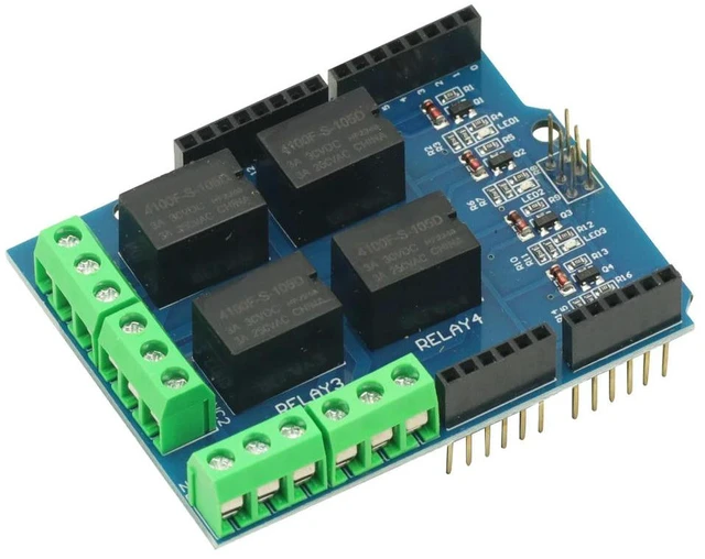 Main image of 4 channel 5v relay shield module, Four channel relay control board relay expansion board for UNO R3 mega 2560
