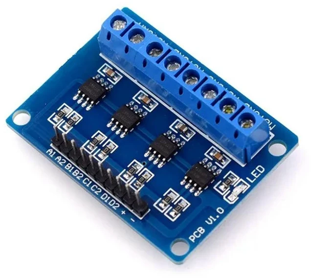 Main image of 4CH 4 Channel HG7881 Chip H-bridge DC 2.5-12V Stepper Motor Driver Module Controller PCB Board 4 Way 2 Phase for