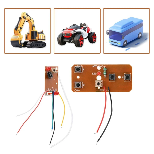 Alt view image 3 of 6 - 27MHz 4 Channel Remote Control Module DIY RC Car Transmitter Board Receiver Board With Antenna Radio System