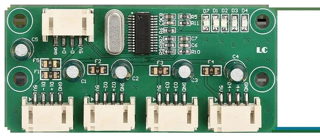 Main image of DC 5V 1 To 4 Port Ph2.0 Interface Version USB 2.0 Hub Module No Drive USB Splitter Multi Port Expansion Board USB Devices