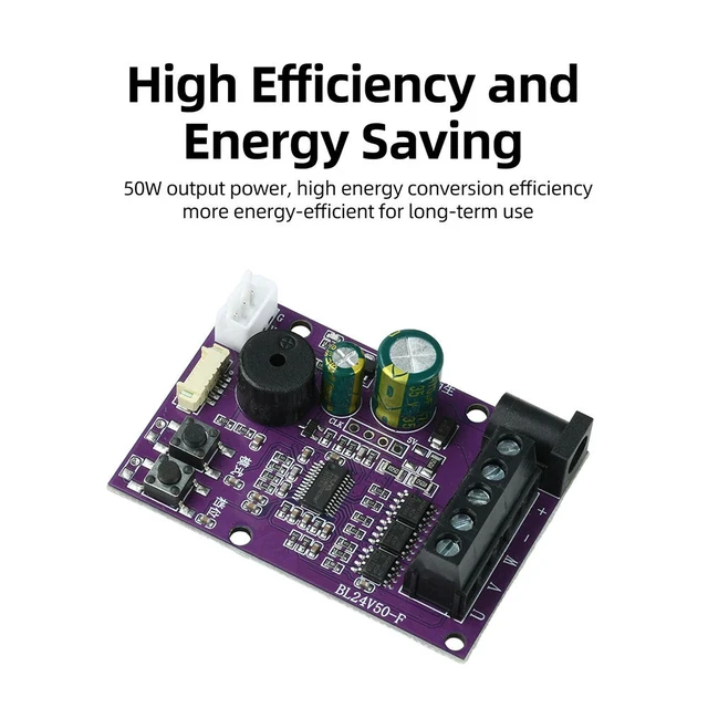 Alt view image 2 of 3 - DC12-24V 50W Fan Motor Driver Board DC Brushless Fan Speed Motor Conroller Regulator Power Supply with Potentiometer Control