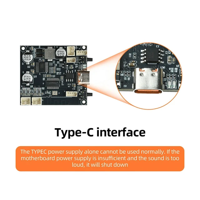 Alt view image 3 of 6 - 2*5W Amplifier Module 6.0 Dual Channel Bluetooth Low-Power Low Volume Bass Enhancement Integrated Charg Boost 3.7V Type C