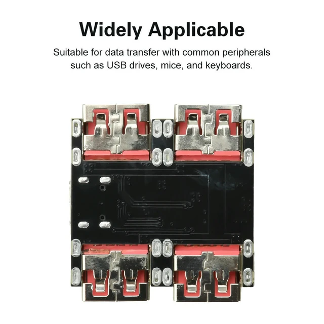 Alt view image 3 of 6 - XL334P4 USB2.0 4-port Controller Expansion Module USB 2.0 to 4 Channel Way Splitter USB-HUB Type-C Extender Board 40MB/S