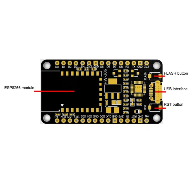 Alt view image 3 of 6 - Nodemcu Lua V2.1 ESP8266 ESP-12F Development Board Micro USB- CH9102X Blackboard with FLASH Button And RST Button