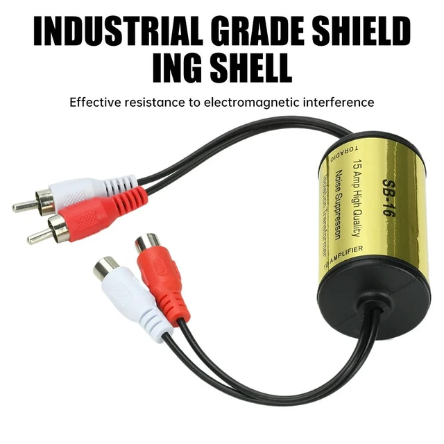 Alt view image 2 of 6 - Audio Noise Filter Ground Loop Isolator for RCA Eliminate Hum Buzz Static Car Home Stereo System Car Audio Filter Accessories