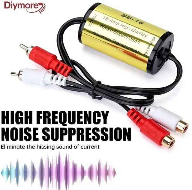 Main image of Audio Noise Filter Ground Loop Isolator for RCA Eliminate Hum Buzz Static Car Home Stereo System Car Audio Filter Accessories