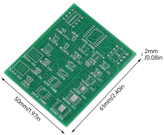 Alt view image 2 of 3 - 25 In 1 Multi-Function Board SMD To DIP8 Universal Adapter 4Layer PCB SOIC8/16 SOP8 DFN8 USON8 DFN8 SOT5 SOT6 WSON8 WLCSP TSSOP8