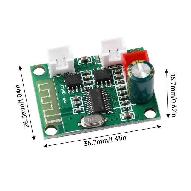 Alt view image 2 of 3 - DC 3.3-5V Amplifier Board Bluetooth 5.0 AUX Audio Input Power Amplifier Board Hands-Free Calling External Buttons Module