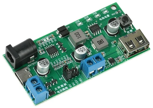 Main image of MPPT Solar Charger Control Board DC5-18V 2.5A Solar Panel Regulator Module USB for 3.7V Lithium Charge Type C