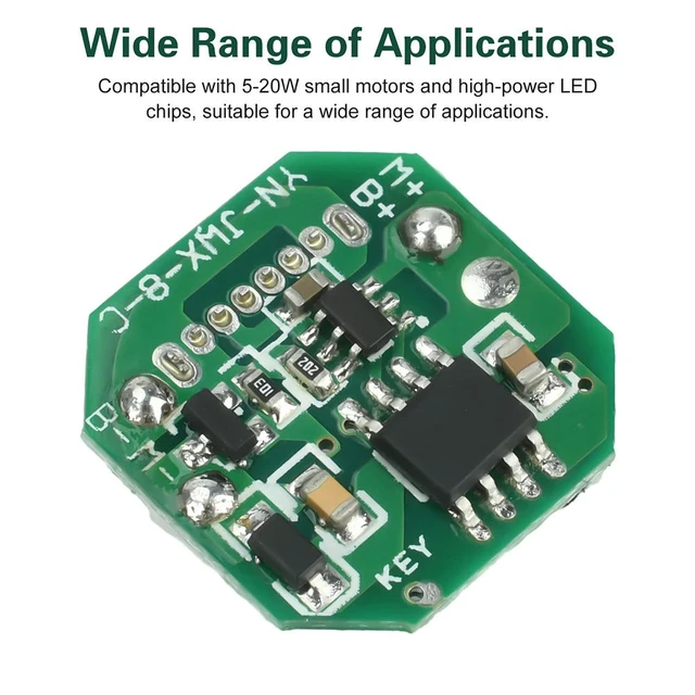 Alt view image 2 of 6 - DC 3.2-4.2V High Intensity Flashlight Driver Board Motor Driver Board Flashlight DIY Accessories Self-Locking Switch Type C