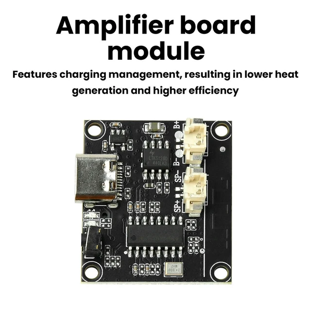 Alt view image 2 of 6 - 3W BT Amplifier Module With Adjustable Tuning Supports TF Card Memory Card Playback Audio Power Amplifier Board Type C DC 5V