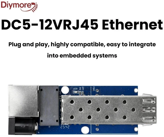 Alt view image 2 of 6 - RJ45 Optic Media Converter Ethernet SFP Gigabit Fiber Optic Motherboard Optoelectronic Conversion Motherboard