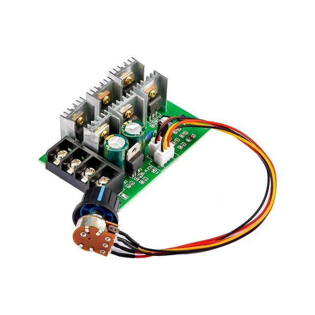 Alt view image 3 of 6 - PWM DC Motor Speed Controller 9-55V 40A 2000W DC Motor Pump Speed Regulator High Power Speed Controller 9V 12V 24V 36V 48V