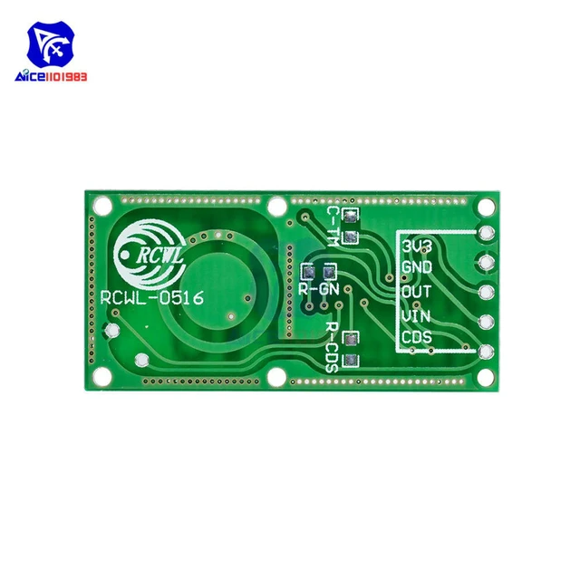 Alt view image 2 of 3 - 5PCS/Lot RCWL-0516 Microwave Radar Sensor Human Body Induction Switch Module Penetrating Detection Capability 3.3V