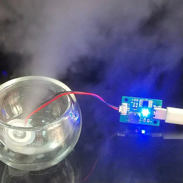 Alt view image 3 of 3 - USB Mini Humidifier DIY Kits Mist Maker and Driver Circuit Board Fogger Atomization Film Sheet Diy Kits
