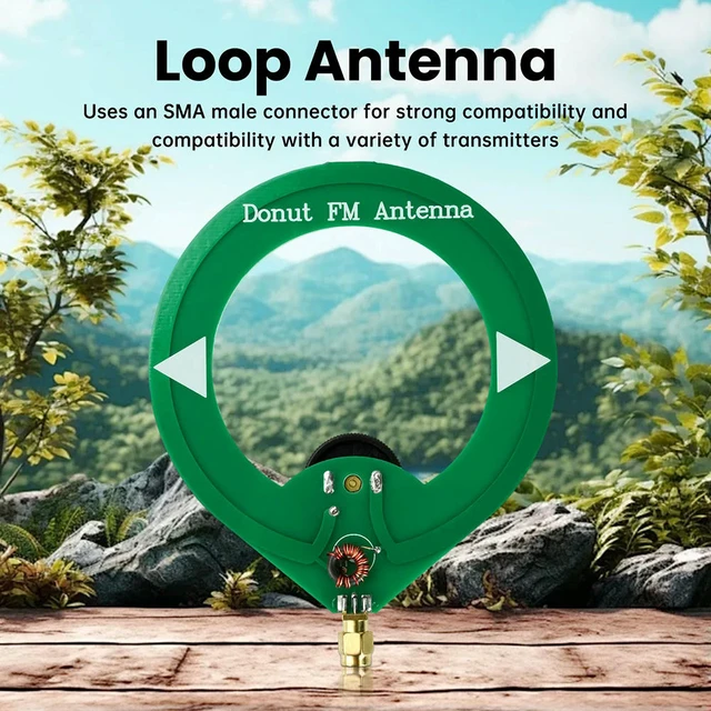 Alt view image 3 of 3 - 75M-135MHz Mini Loop Antenna Module Sweet Donut FM Antenna SMA Male Head Mini Loop Antenna Module