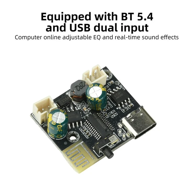 Alt view image 2 of 3 - DC 3.7-5.0V Mono Amplifier Board BPM13 Plus BT 5.4 Amplifier Module BT Audio Speaker DIY Module Type C