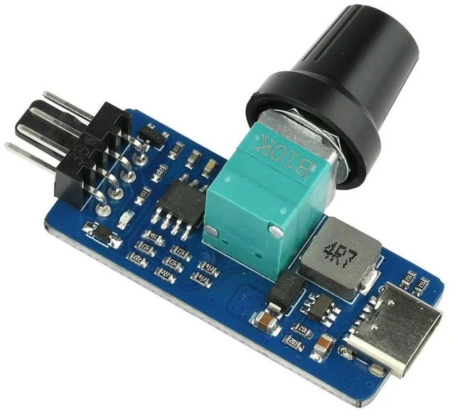 Main image of 4 Wire Fan Speed Regulation Module PWM Speed Regulator Small 4P B3 DIY Water Cooled Cooling Type C USB Power Supply