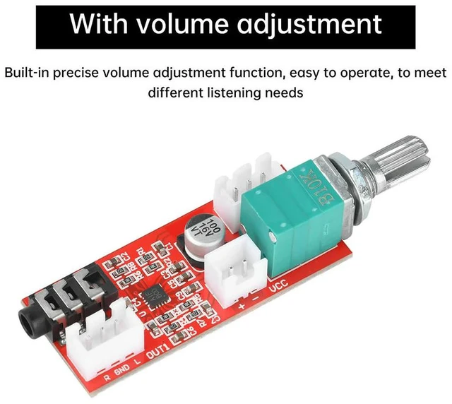 Alt view image 2 of 3 - MAX97220 Audiophile Headphone Amplifier Board With Volume Control Microphone Preamplifier Breakout Board