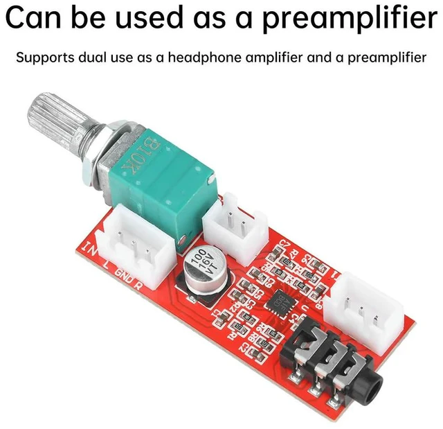 Alt view image 3 of 3 - MAX97220 Audiophile Headphone Amplifier Board With Volume Control Microphone Preamplifier Breakout Board