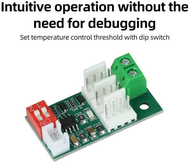 Alt view image 2 of 3 - 3Way 4Wire Fan Speed Controller with Temperature Controlled Speed Regulation PWM DIP Switch Temperature Control DC12V/24V