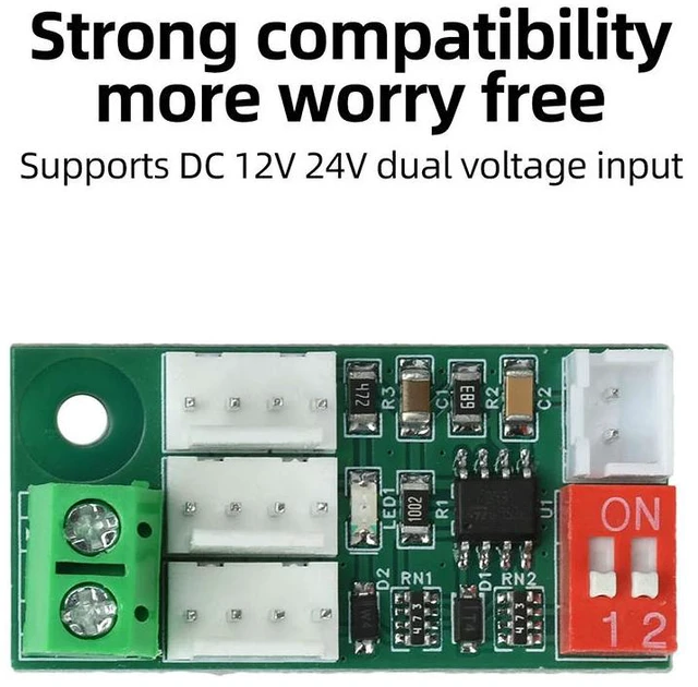 Alt view image 3 of 3 - 3Way 4Wire Fan Speed Controller with Temperature Controlled Speed Regulation PWM DIP Switch Temperature Control DC12V/24V
