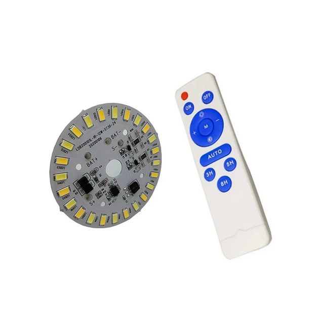 Alt view image 3 of 3 - Solar Light Circuit Board Ceiling Light Replacement Led Module 3.2V 3.7V 12W Led Panel Light Board Dimmable Remote Control