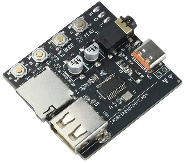 Main image of DC 5V BT 6.0 MP3 Audio Decoding Board Audio Receiver Module Type C Supports AAC Supports Online Tuning