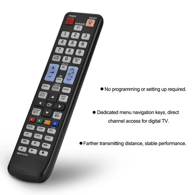 Alt view image 2 of 3 - Universal Replacement for BN59-01015A TV Remote Control Black