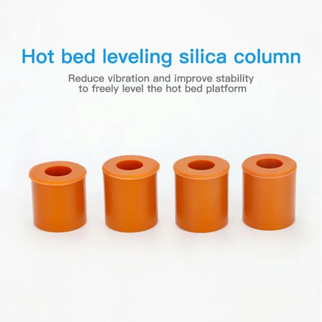 Alt view image 2 of 3 - 3d printer High Temperature Silicone Solid SpHot Bed Leveling Column 3 pcs long + 1 pcs short For CR-10/ CR10S Ender-3 Pro