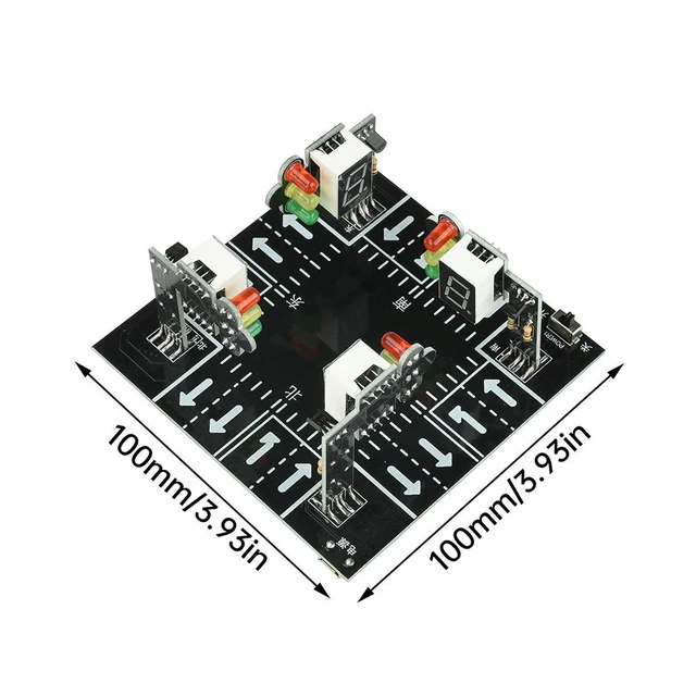 Alt view image 2 of 3 - DC 5V Traffic Light DIY Kit Educational Toy Signal Light Soldering Practice Features LED Digital Display Micro USB