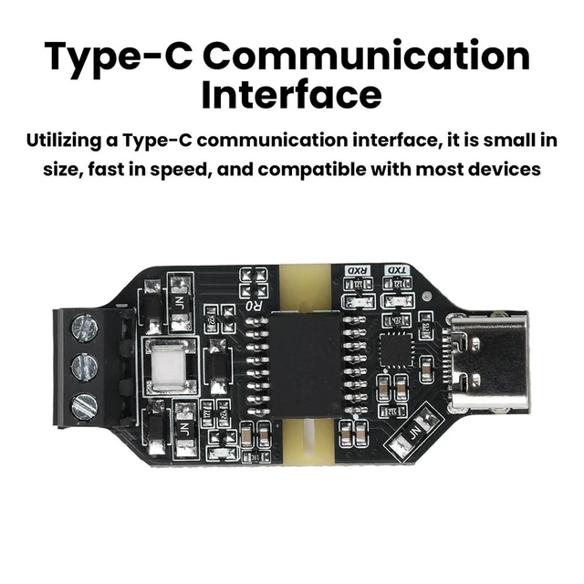 Alt view image 2 of 3 - CH343P High Speed USB to RS485 Isolated Converter 6MBPS Anti Interference Serial Port Module With 16KV Isolation Dustproof TypeC