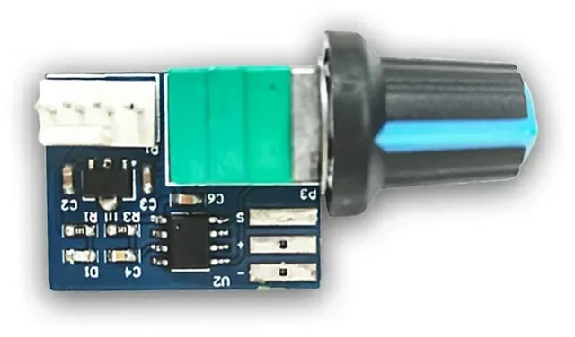 Alt view image 3 of 6 - 12V PWM Motor Speed Controller Module Single-channel Fan Adjustable Speed Regulator Control Governor Switch