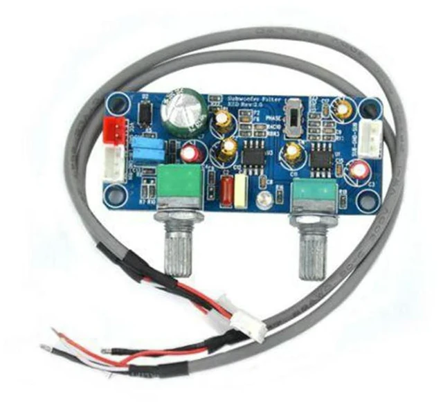 Main image of Low Pass Filter Bass Subwoofer Pre-AMP Amplifier Board DC 9-32V Mono/Dual Channel Preamplifier with Bass Volume Adjustment