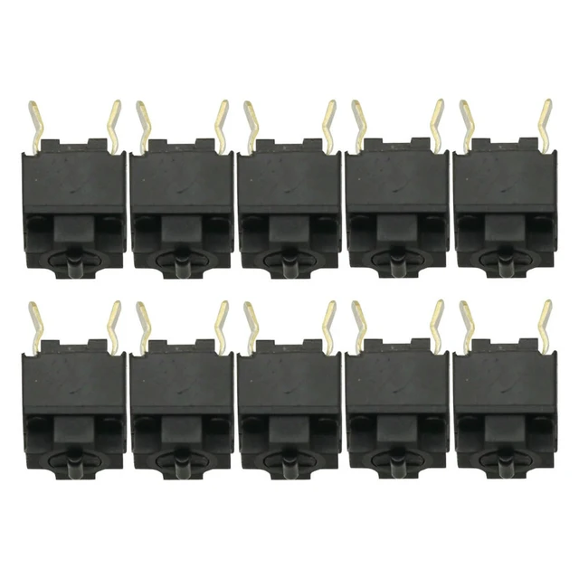 Alt view image 3 of 3 - 10PPcs Mouse Square Micro Switch Button Micro Switch Black Spots EVQP0E07K for Mouse Black Button