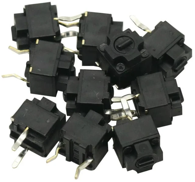 Main image of 10PPcs Mouse Square Micro Switch Button Micro Switch Black Spots EVQP0E07K for Mouse Black Button