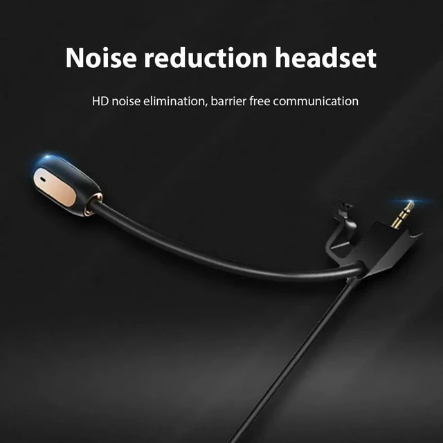 Main image of Gaming Headset Microphone Mic 3.5mm Plug Detachable Gaming Boom Microphone Noise Cancelling Gaming Boom Mic for QC35/QC45